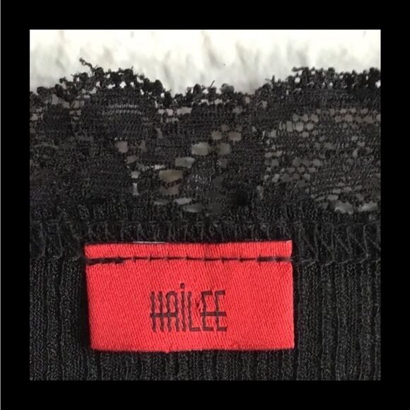 Open front cardigan black lace edge lettuce trim witchy sleeves whimsygoth fairy - Picture 5 of 5